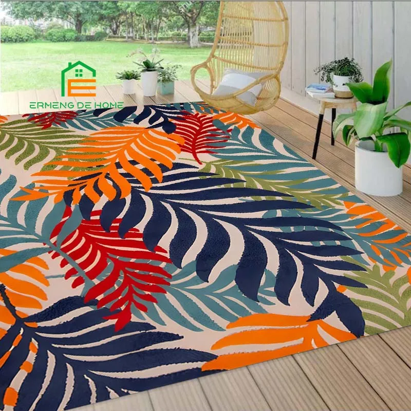 

Tropical Leaf Plant Pattern Carpets for Bedroom Living Room Kitchen Floor Mats Home Decor Non-Slip Motorcycle Floor Rug 14 Sizes