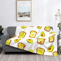 avocado toast blankets flannel avocados lover super soft throw blankets for airplane travel bedroom quilt 09