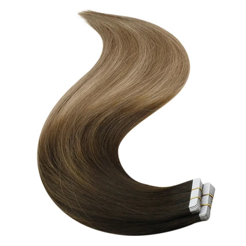 VeSunny бесшовные инъекционные ленты для наращивания волос натуральные человеческие волосы коричневая лента для наращивания человеческих волос