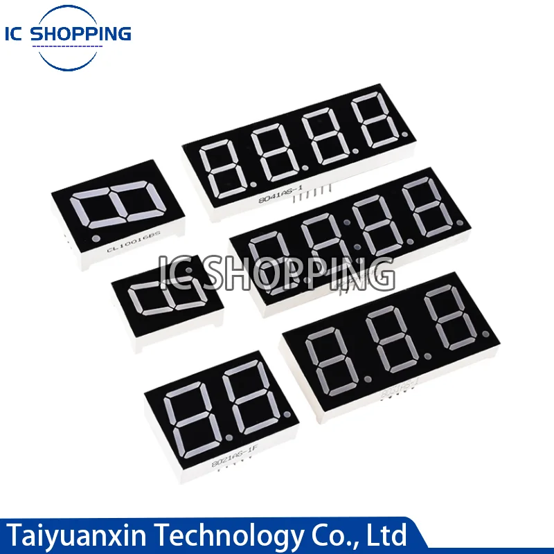 0 8 дюймовый светодиодный дисплей 7 сегментов 1 бит 2 3 4-битная цифровая трубка 5 шт |