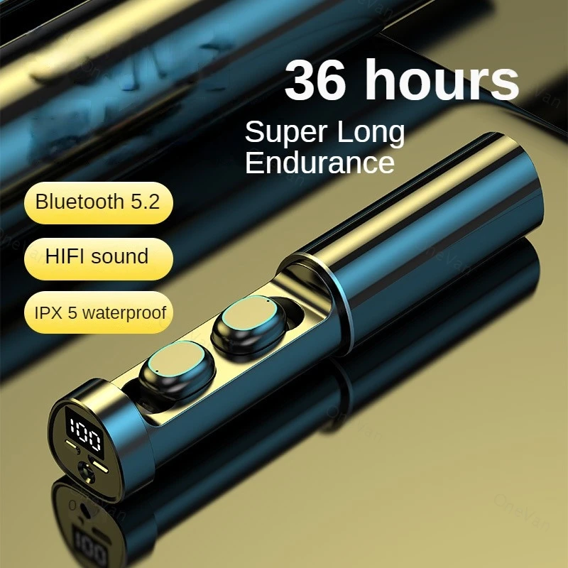 

Классическая выдвижная Беспроводная Bluetooth-гарнитура, металлическая бинауральная TWS-гарнитура, деловой подарок, bluetooth 5,2