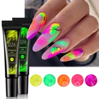 8ml stamping gel neon green varnish for stamping gel paint nail art decoration soak off uv semi permanent polish manicure fb1916