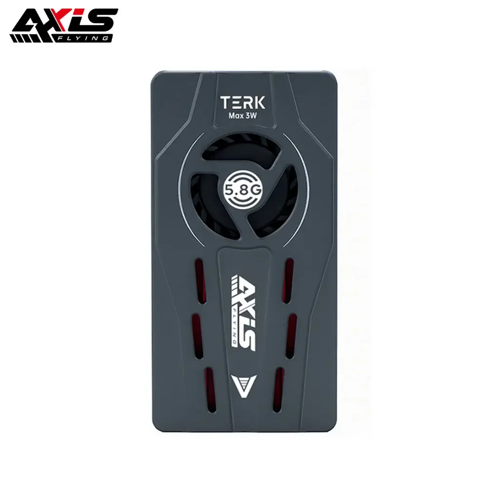 AvaCoreAxisflying TERK Max 5.8G 3W VTX с вентилятором и радиатором из ЧПУ, двойными функциональными кнопками, встроенным микрофоном, бесшумный, для FPV-дронов дальнего радиуса действия (art.: 3920dbe3eddf6) - 3920dbe3eddf6