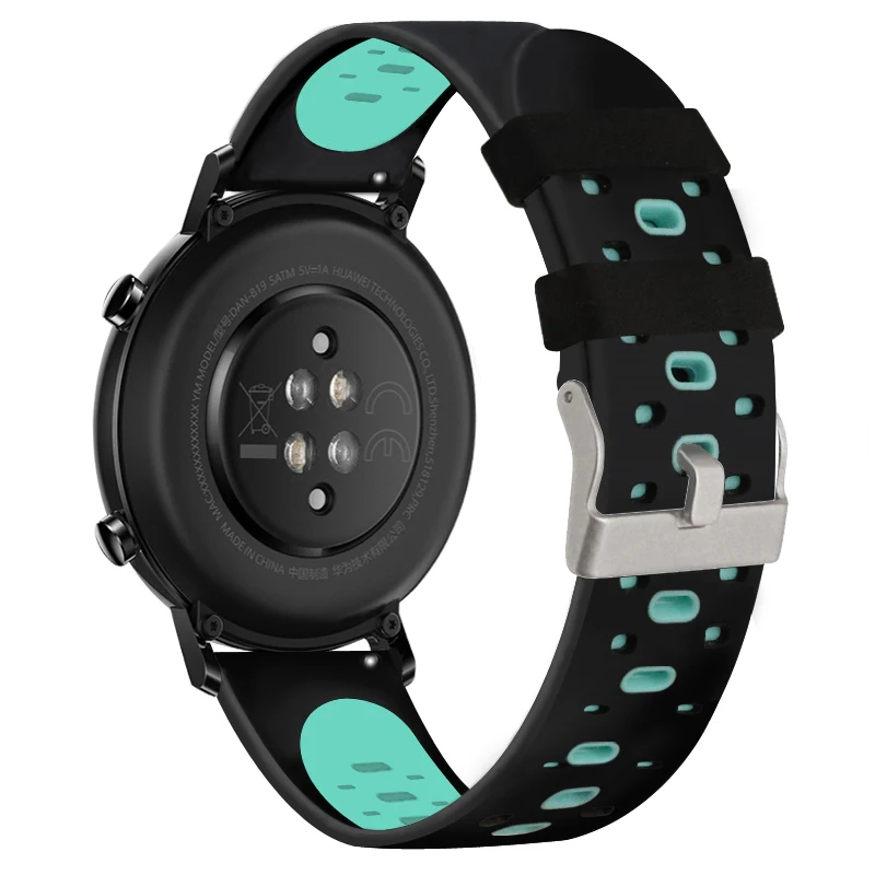 

Two-color Wristband Replaceable Watchband Breathable Silicone Strap For Polar Vantage M2 Watch
