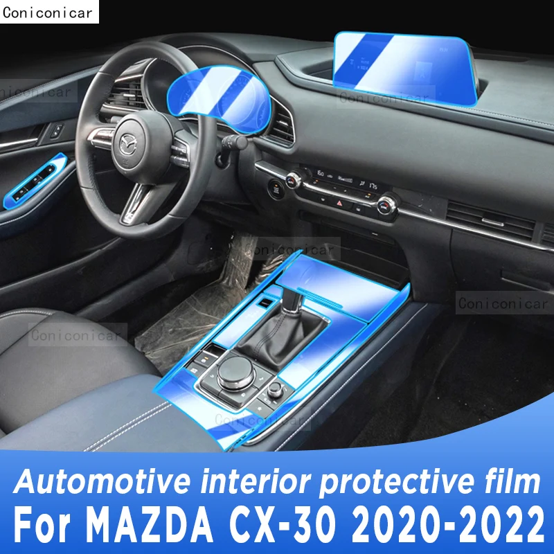 

For MAZDA CX30 2020-2022 Gearbox Panel Navigation Screen Automotive Interior TPU Protective Film Cover Anti-Scratch Accessories