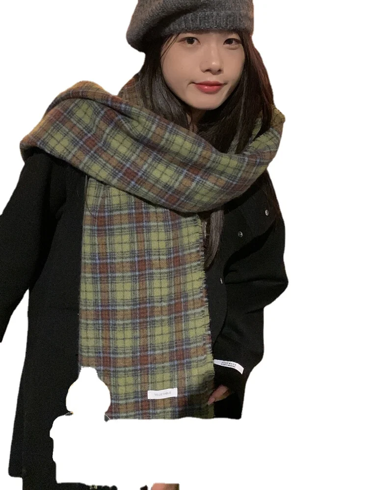 

YY Scarf Women's Autumn and Winter Tassel Korean All-Match Warm Scarf Thickened Shawl