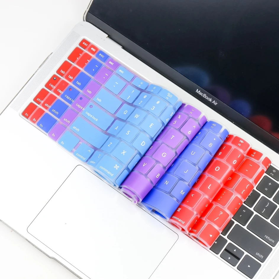Силиконовый чехол для клавиатуры Macbook Pro 13 2021 2020 2019 M1 Air Защитная пленка экрана из