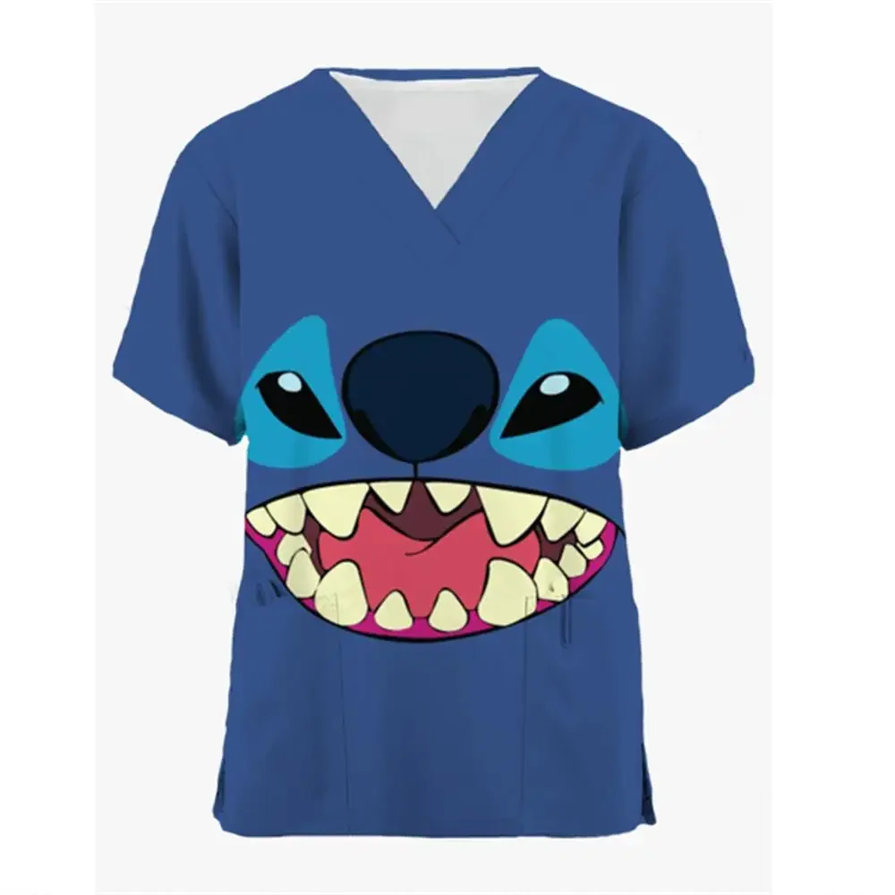 Футболка женская летняя с V-образным вырезом и карманом Y2k