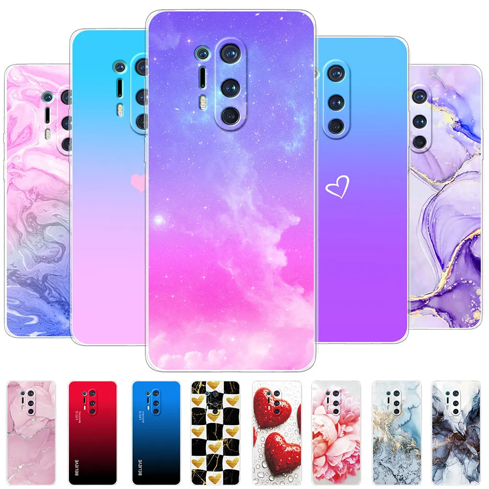 Чехол для OnePlus 8 чехол OnePlus 8 Pro Fundas, прозрачный мягкий силиконовый чехол для OnePlus 8 8 Pro IN2013 IN2023, задняя крышка