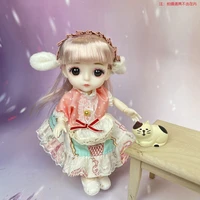 new 13 movable joints bjd 16cm doll casual fashion princess clothes suit accessories decoration multicolor hair girl gift toy