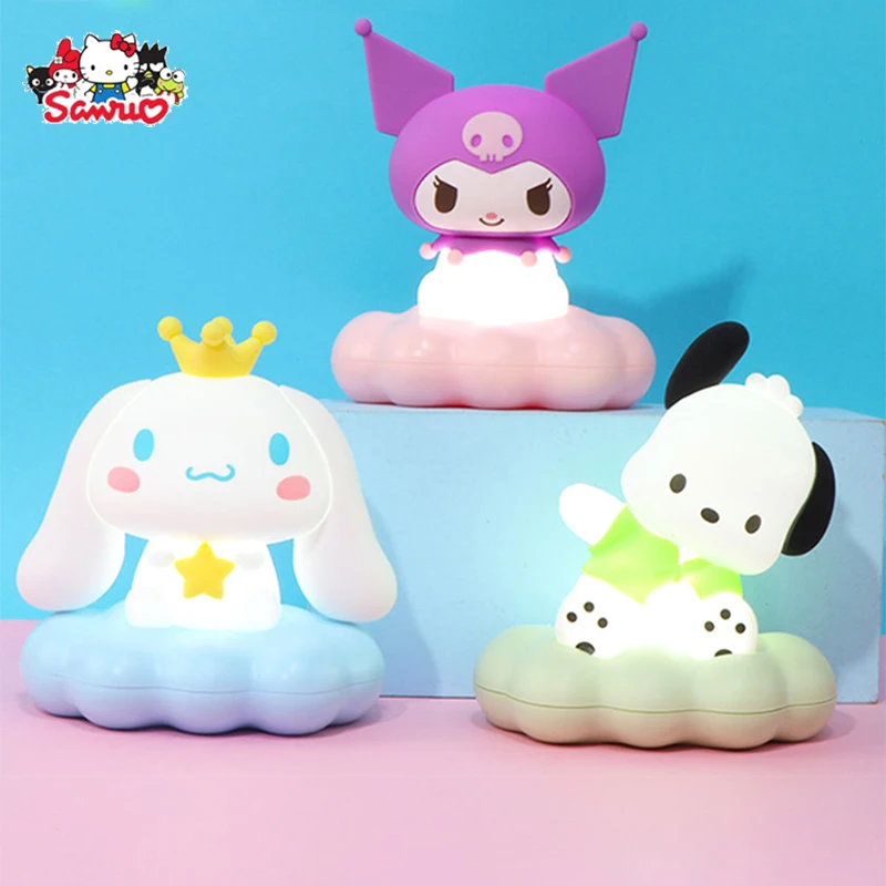 

Genuine Sanrio Cloud Pinch Nightlight Figure Kuromi Pochacco Cinnamorol Action Desktop Anime Figures Ornament Decoration Gifts