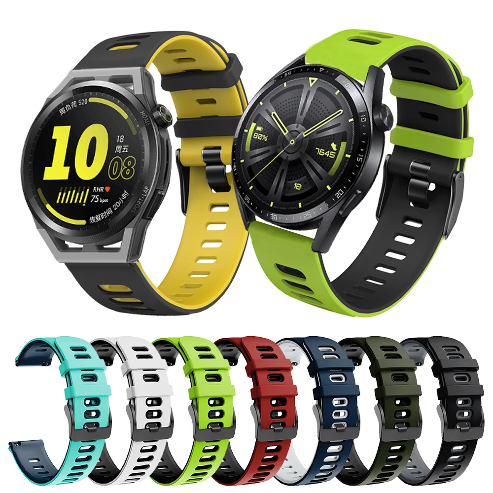 

Ремешок силиконовый для Huawei Watch GT3 42 мм 46 мм, спортивный браслет для наручных часов Huawei Watch 3 pro