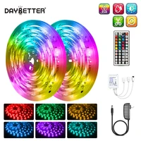 daybetter led strip lights for living room decor 5m 20m rgb 5050 dc 12v waterproof ip65 tape with adapter ir control