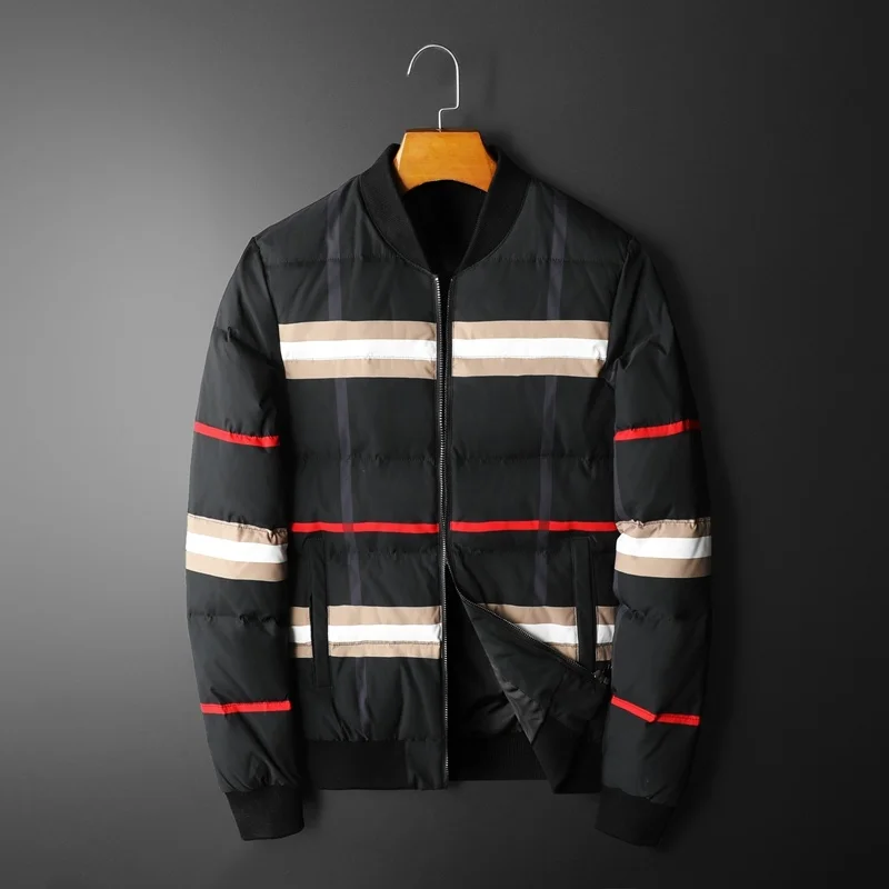 

2022 High QualityContrasting Color Stripe Big Size 5XL Camouflage Down Jacket Men Casual Duck Down Jacket Men Outerwear