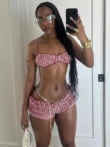 Женский комплект Weird Puss в полоску