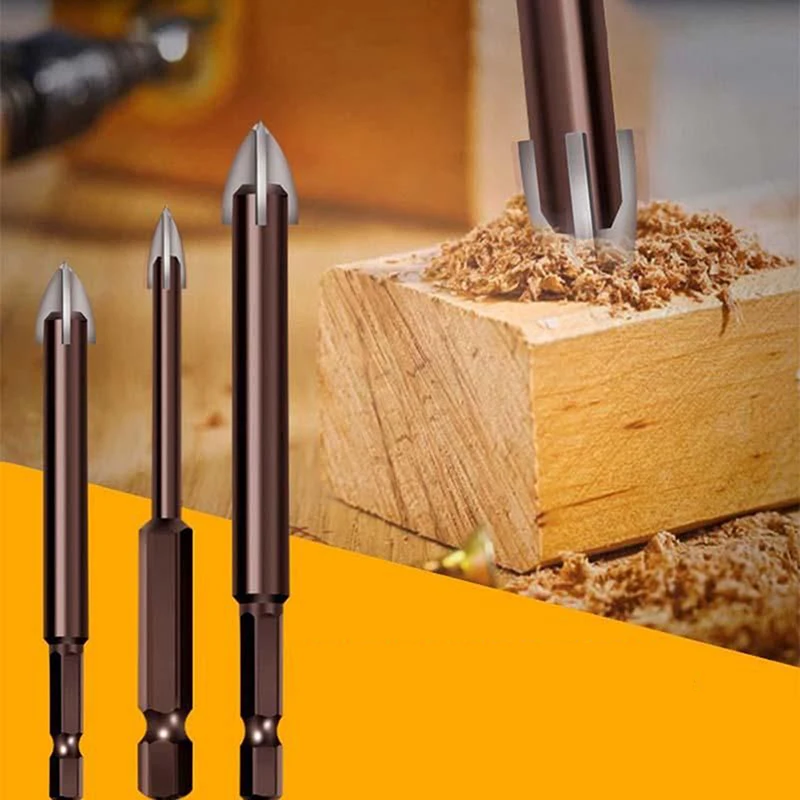 

2023 Efficient Universal Drilling Tool Cemented Carbide Drill Bit Ceramic Brick Wall Hole Opening Power Tools Accessories 5pcs