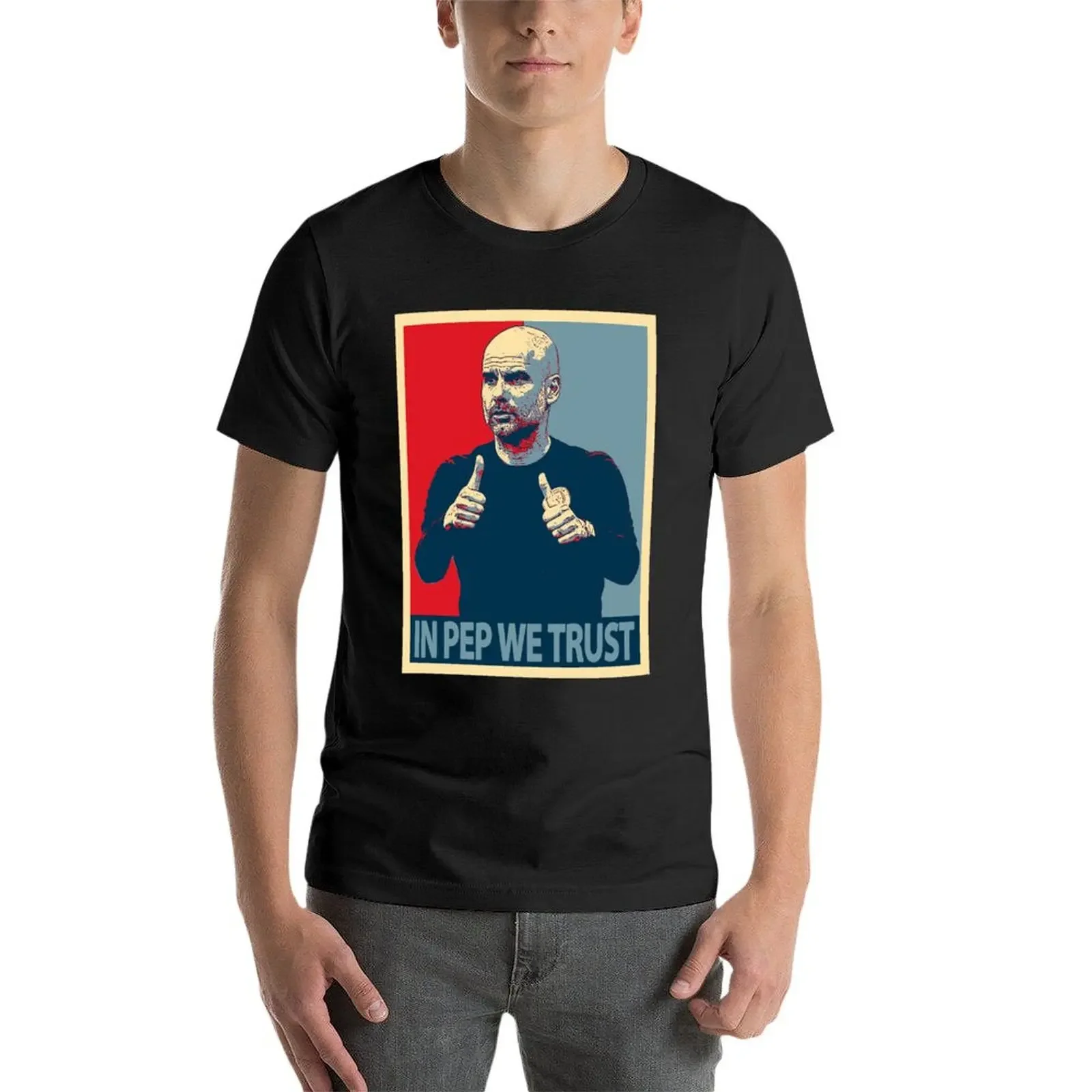Футболка Pep Guardiola In We Trust футболка с изображением принца для мальчиков летние топы