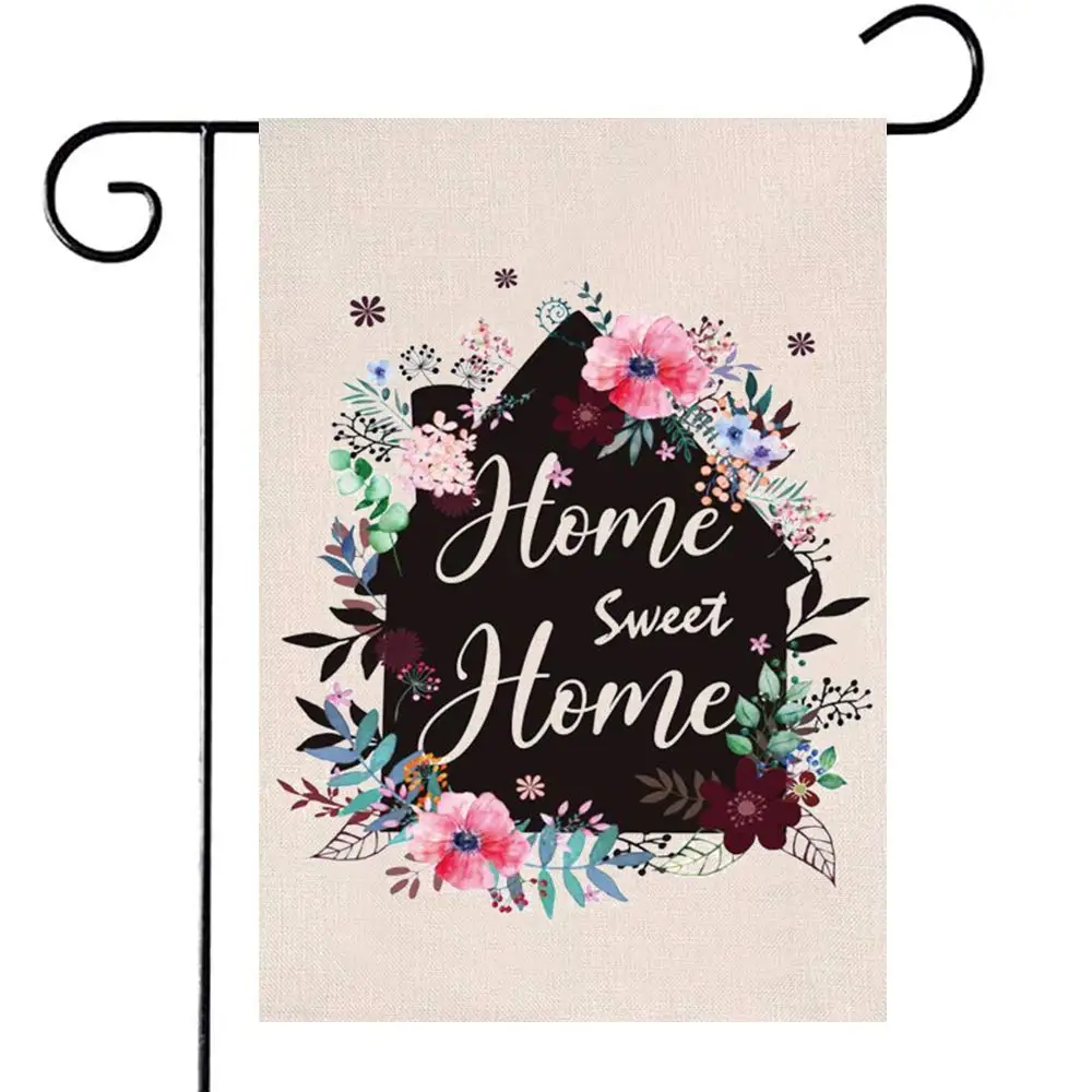 

Gerame Summer Garden Flag, Home Sweet Home Garden Flag Double Sided, Spring and Summer Garden Flag for Yard Outside Decoration B