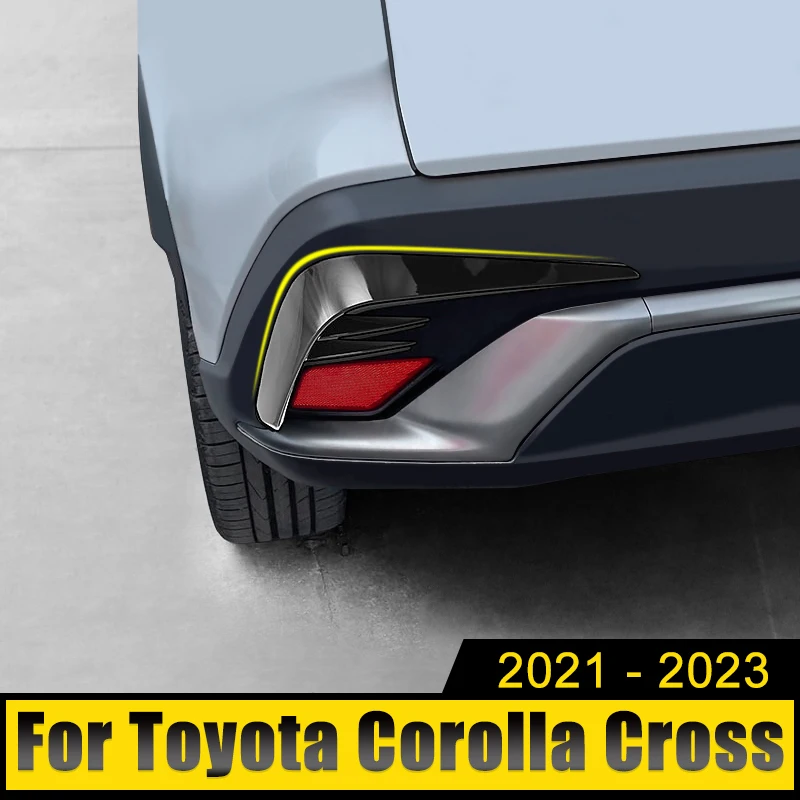 

For Toyota Corolla Cross XG10 2021 2022 2023 Hybrid ABS Car Rear Fog Light Trim Case Frame Cover Stickers Decoration Accessories