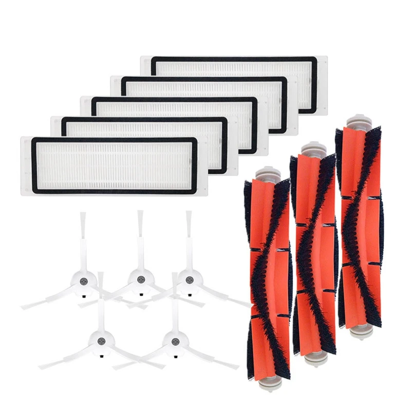 

13PCS Robot Vacuum Cleaner Parts Replacement Kit For Xiaomi T6/S50S51 Main Brush Filters Side Brushes Accessories