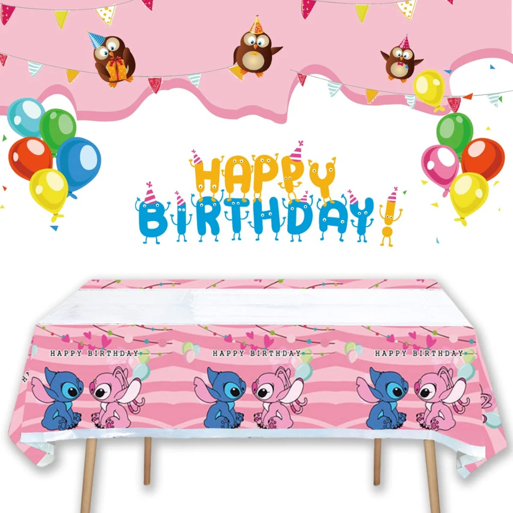 Disney 108*180 см скатерть из Лило и ститча украшение на день рождения одноразовая