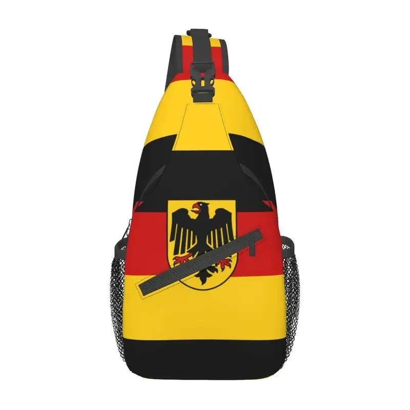 

Germany Flag Sling Chest Crossbody Bag Men Casual German Patriotic Shoulder Backpack for Traveling