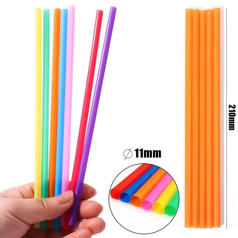 100 шт. толстые пластиковые одноразовые соломинки товары для вечеринок аксессуары
