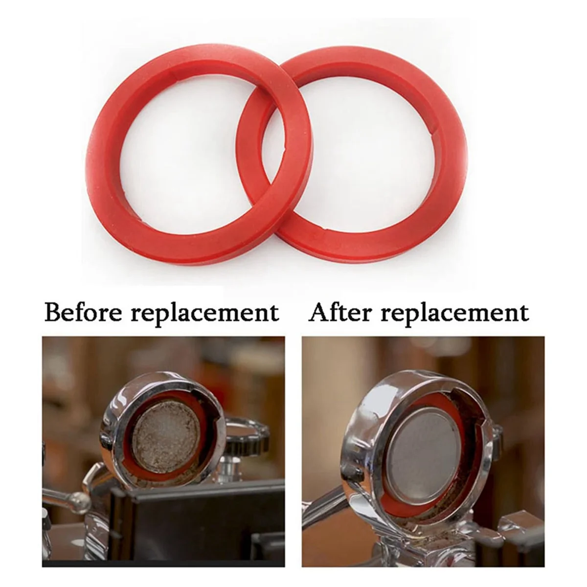4 шт. прокладка группы головки 8 мм для кофемашины эспрессо E61-красное силиконовое