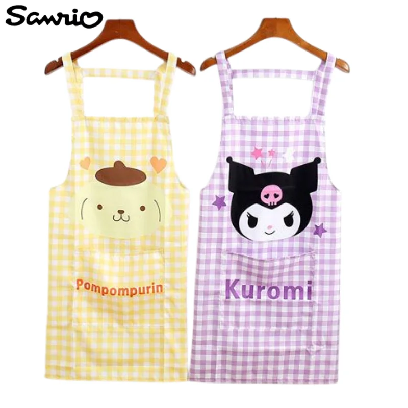 

Sanrio Peripheral Cartoon Kawaii Cinnamon Roll Kulomi Kitty Cat Waterproof and Oilproof Apron Creative Overcoat Gift Wholesale
