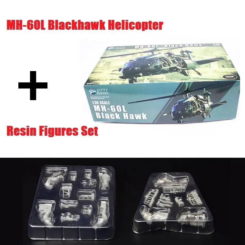 Kitty Hawk 1/35 MH-60L Blackhawk KH50005 & Resin Figures Set Model Kit