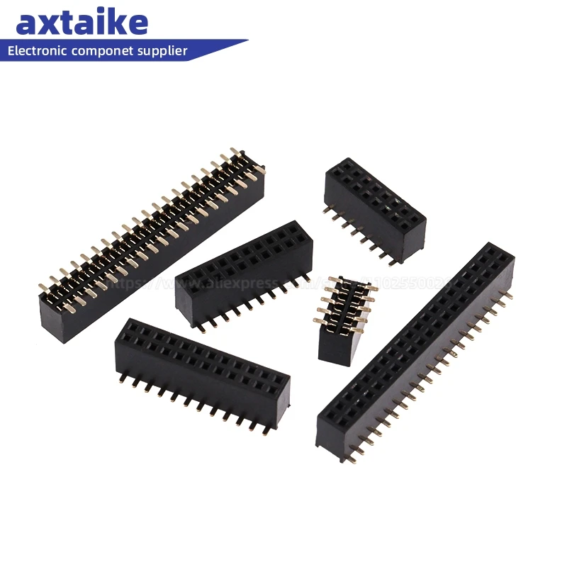 

10PCS 1.27mm SMD SMT 2*3-50Pin Double row 3p 4p 5p 6p 7p 8p 10p 12p 15p 20p 40p 50p Male PCB Board Header Connector Strip