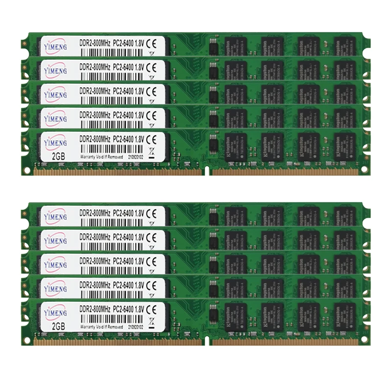 50 шт., оперативная память DDR2 2 ГБ 800 МГц 667 UDIMM PC2 6400 240Pin 1,8 в