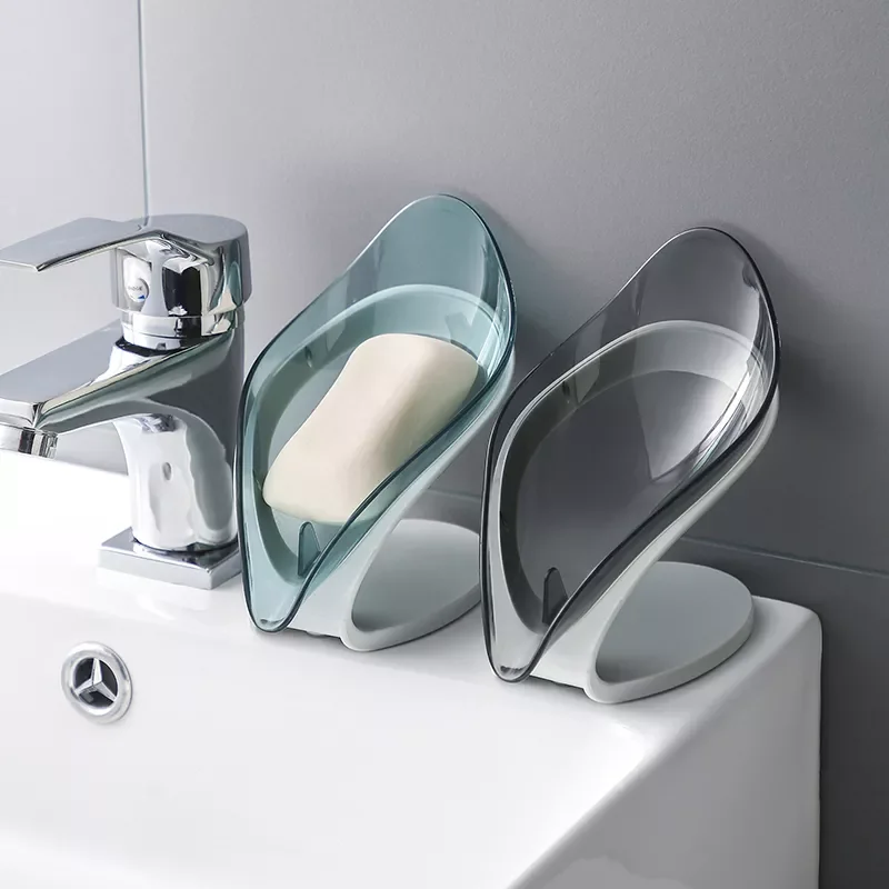 

Leaf Shape Soap Dish Bathroom Drain Soap Holder Bathroom Shower Soap Box Storage Plate Tray Bathroom Supplies Bathroom Gadgets