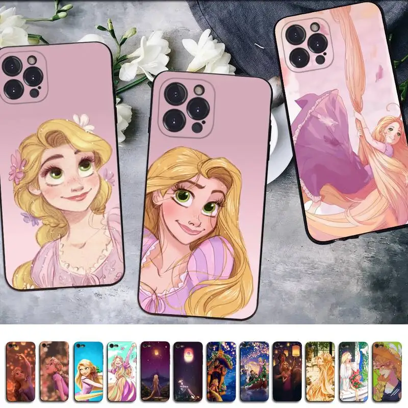 

Disney Rapunzel Phone Case For iPhone 14 13 12 Mini 11 Pro XS Max X XR SE 6 7 8 Plus Soft Silicone Cover