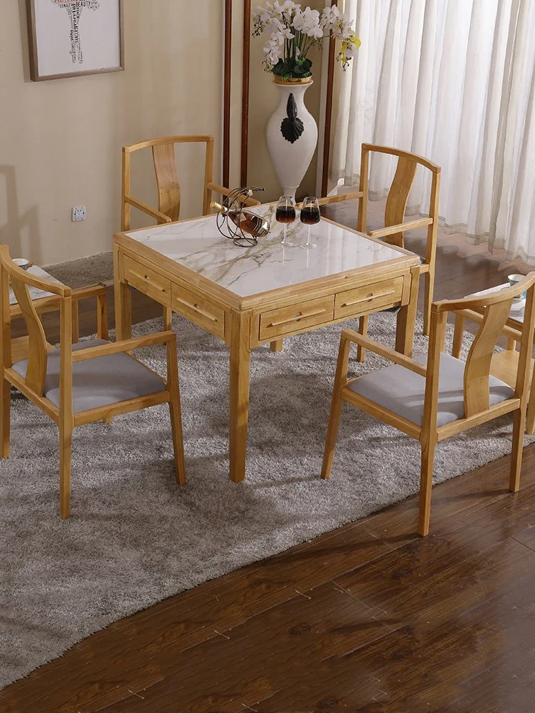 Роскошный деревянный обеденный стол автоматический выдвижной ящик для хранения