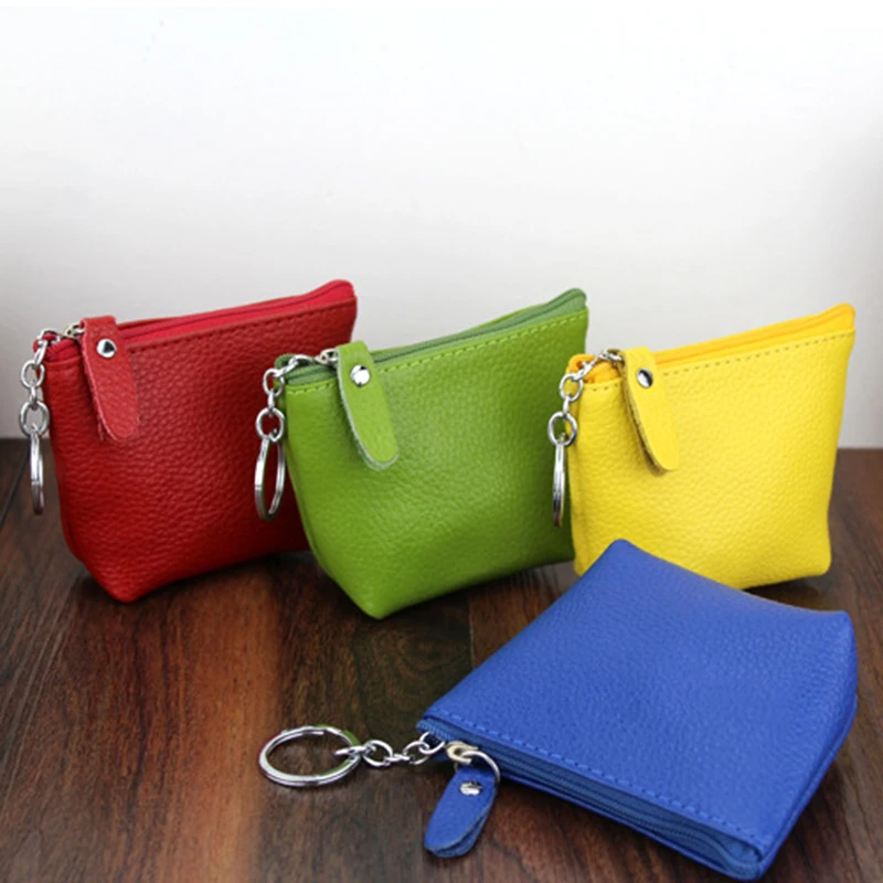 

Genuine Leather Coin Purse Women Wallet Change Purse Mini Zipper Money Bags Children's Pocket Wallets Key Card Holder Coin Pouch