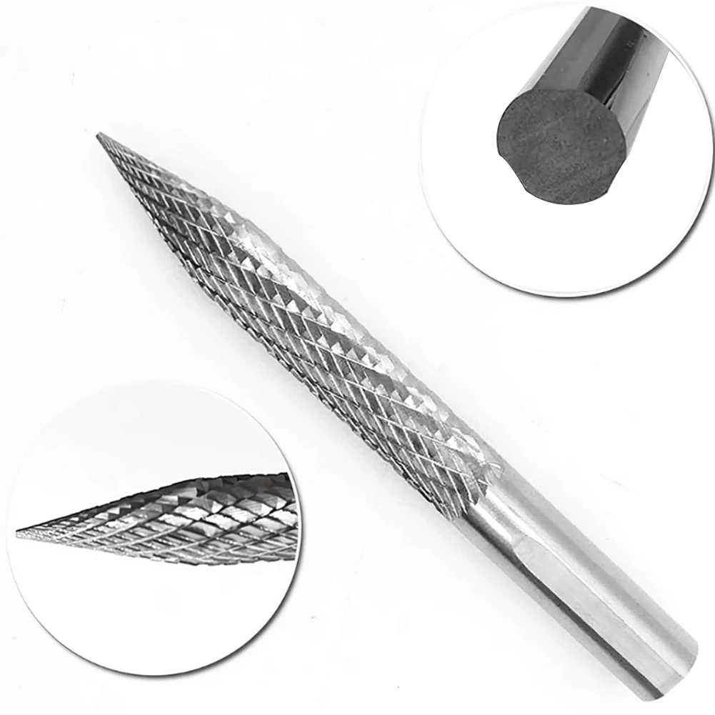 

58-108mm Air Drill Tire Repair Tool Tungsten Steel Drilling 3mm-12mm Shank Fish Scale Cutting Edge Triangular Rhombus Cutting