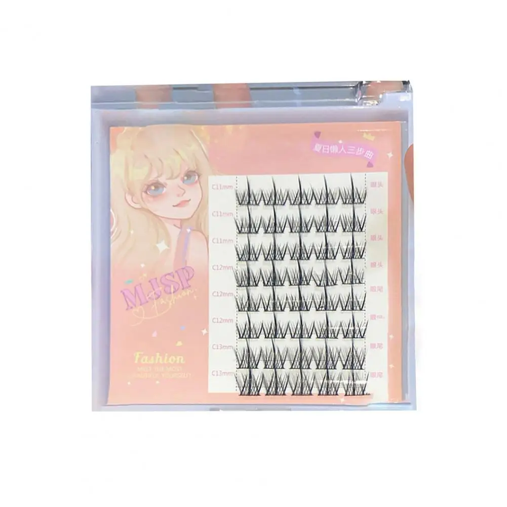 

1 Set Great False Eyelashes Brushy Magnify Eyes Clear Root Simulated Comic Eye Artificial Eyelashes