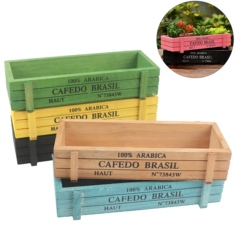 Деревянный горшок садовый для растений цветочный декоративный MicroLandscape | Дом и