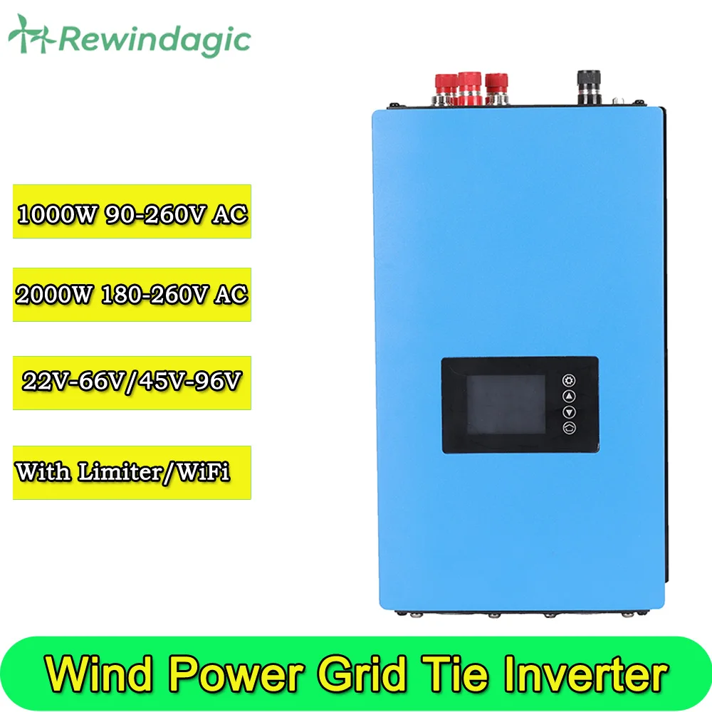 

1000W 2000W 22V-96V Grid Tie Inverter with Inter Limiter WIFI For Wind Turbine Generator 220V 240V 260V Home On Grid Connected