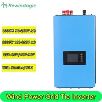 1000W 2000W Wind MPPT Power On Grid Tie Inverter With Limiter Sensor Pure Sine Wave 120V 220V For 24V 48V Wind Turbine Generator
