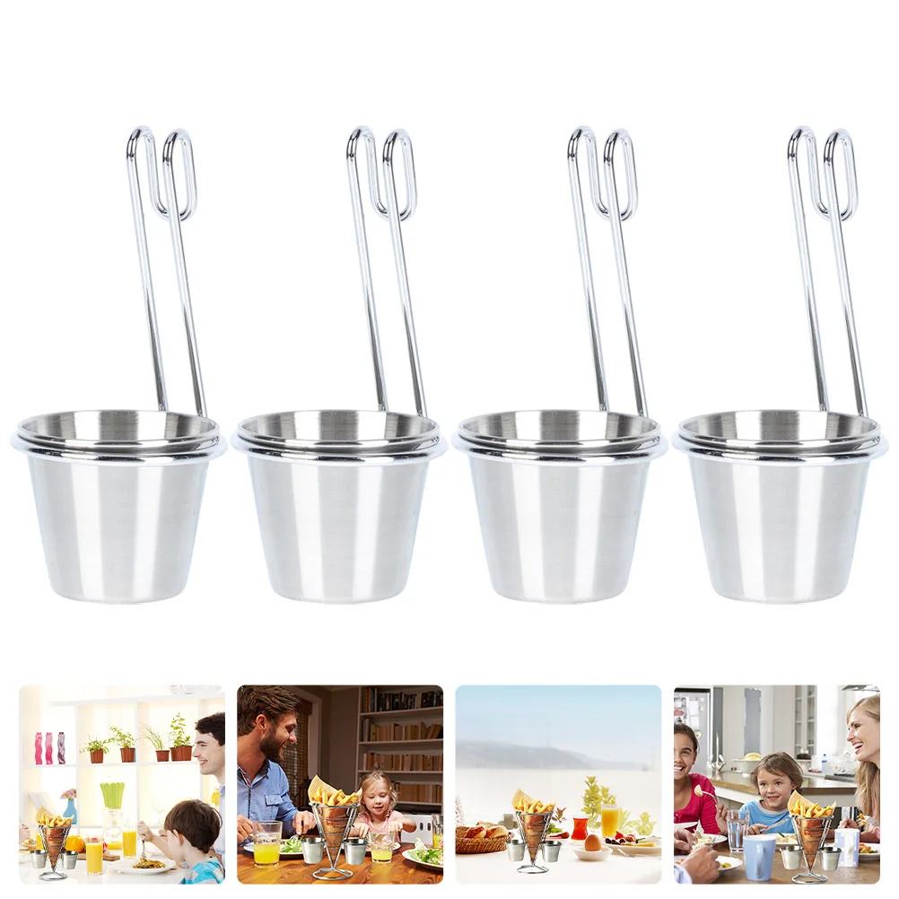 

1 set of Sauce Plate Sauce Dish Dipping Bowl Stainless Steel Sauce Bowl for Home