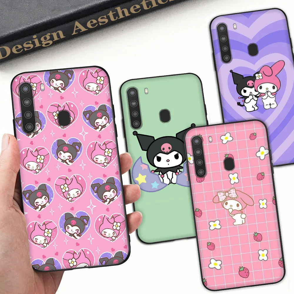 

Black Case for Xiaomi Poco F3 GT X3 NFC Pocophone F1 A2 Lite A3 12 Pro Protected Cover ETS-35 My Melody Kuromi