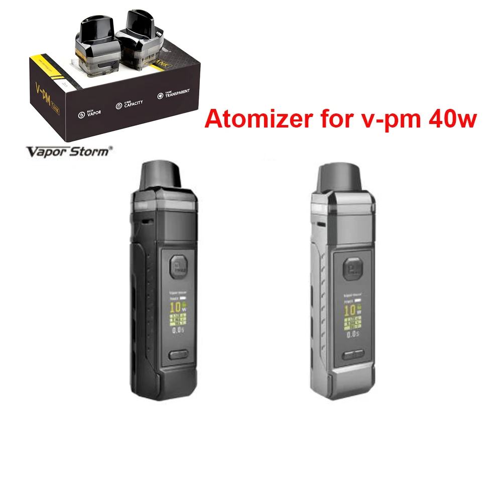 

Vape New Atomizer for Vapor 2 pcs/lot Vape Storm VPM 40W Pod Mod Kit 4.8ml Capacity Pod Electronic Cigarette Atomizer Vape