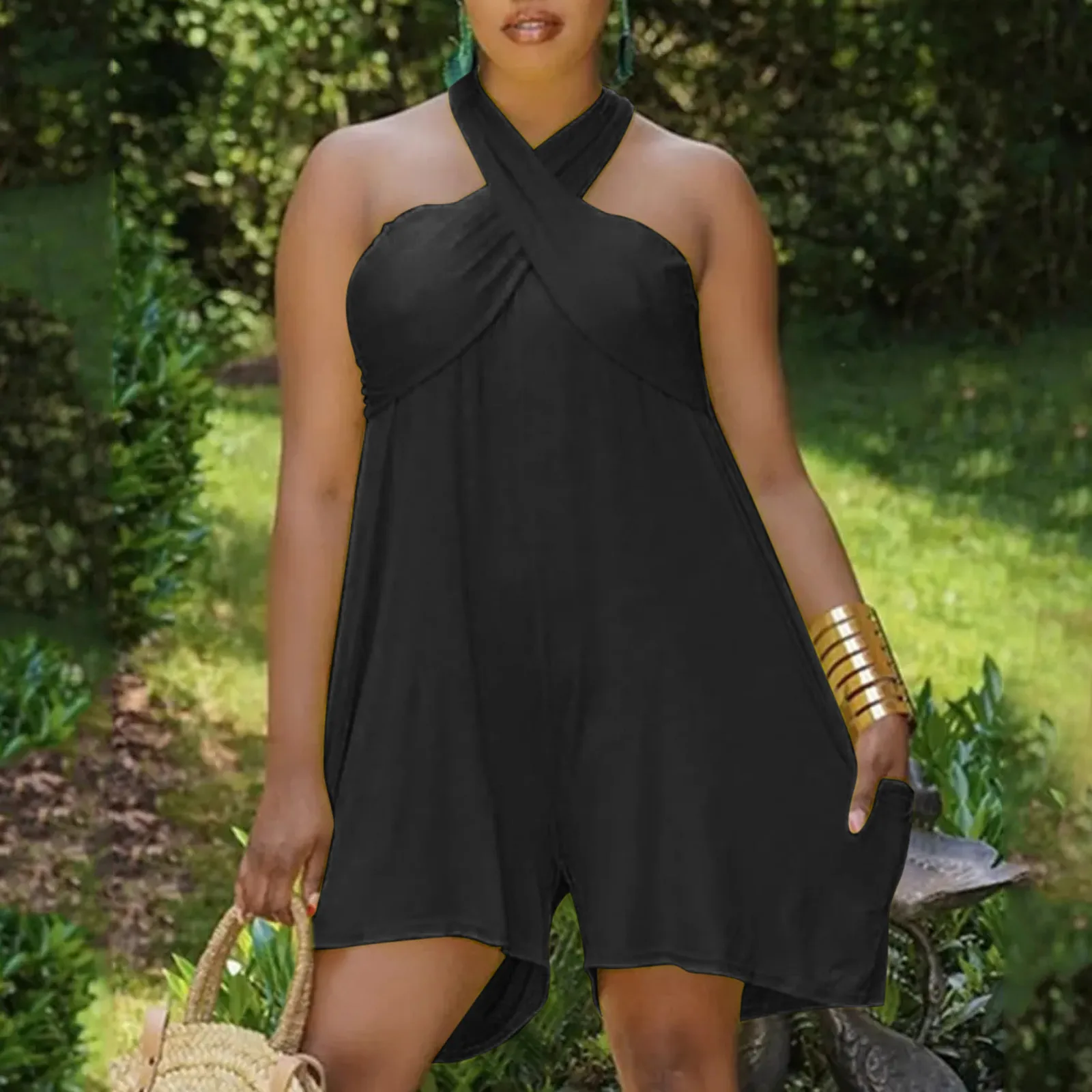 

Red Romper for Women Long Womens Jumpsuit Loose Casual Adjustable Spaghetti Straps Elastic Waist Women S Fashion Jumpsuits