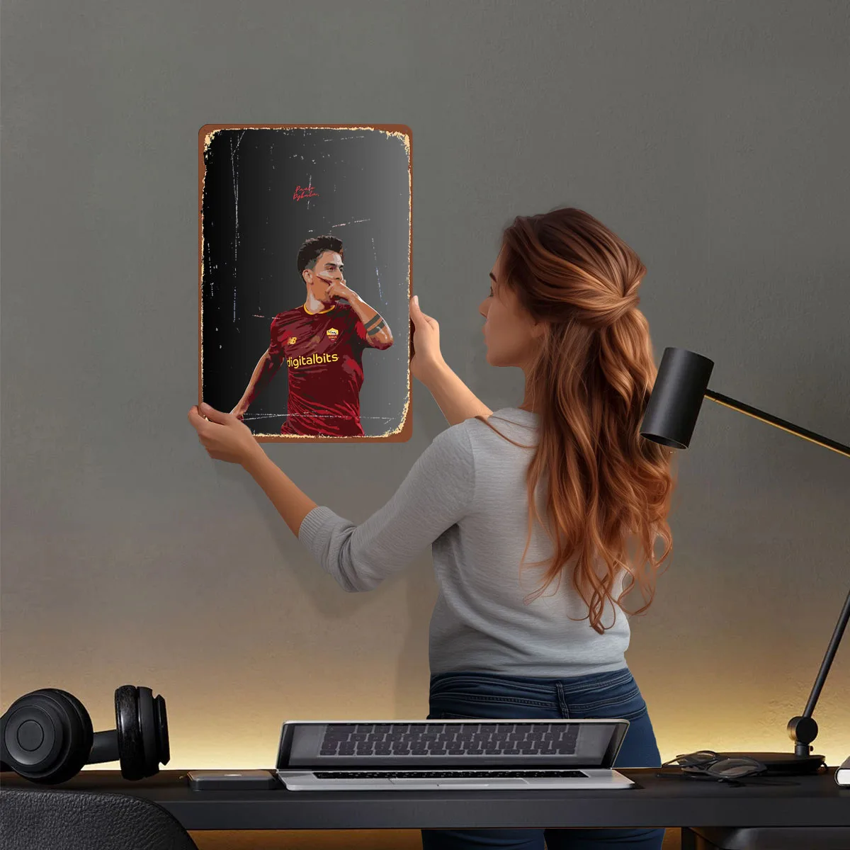 Плакат Dybala футболист жестяные вывески украшение спальни гостиная