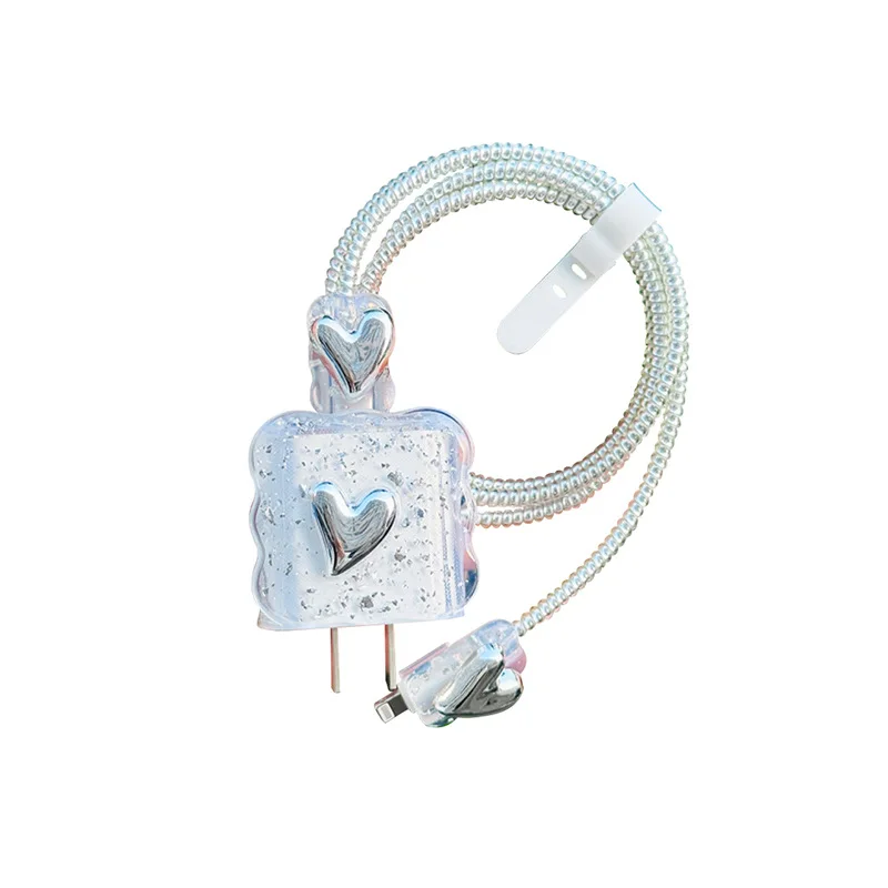 Прозрачный защитный чехол с 3D любовным сердцем для iPhone