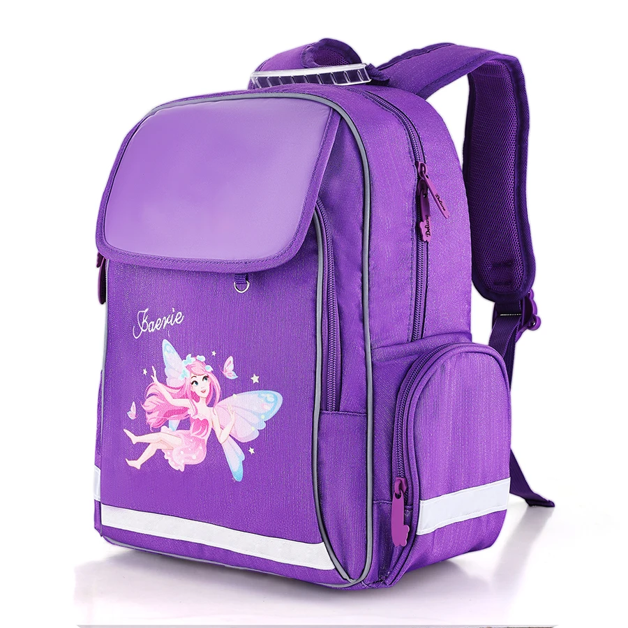 Kids Brand Beautiful Faerie Pattern School Bags for Girls Waterproof Backpack Primary Children 3D Orthopedic Schoolbag mochilas