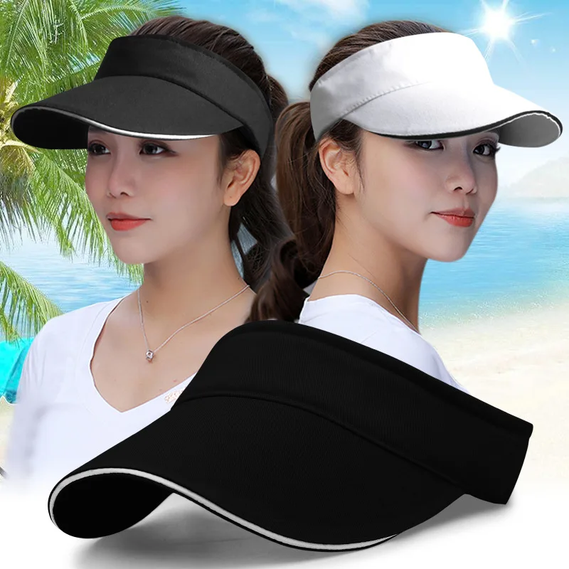 

Solid Color Baseball Caps Men Women Unisex Sports Adjustable Sun Hats Visor Running Caps No Top Visor Beach Outdoor Sport Hat
