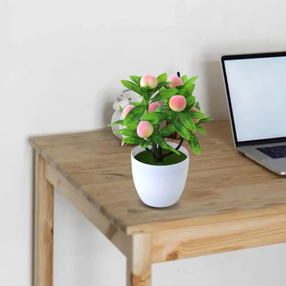 

8 Styles Beautiful Decorative Simulation Plants Bonsai Plastic Artificial Fruit Plant Soft Texture for Desktop